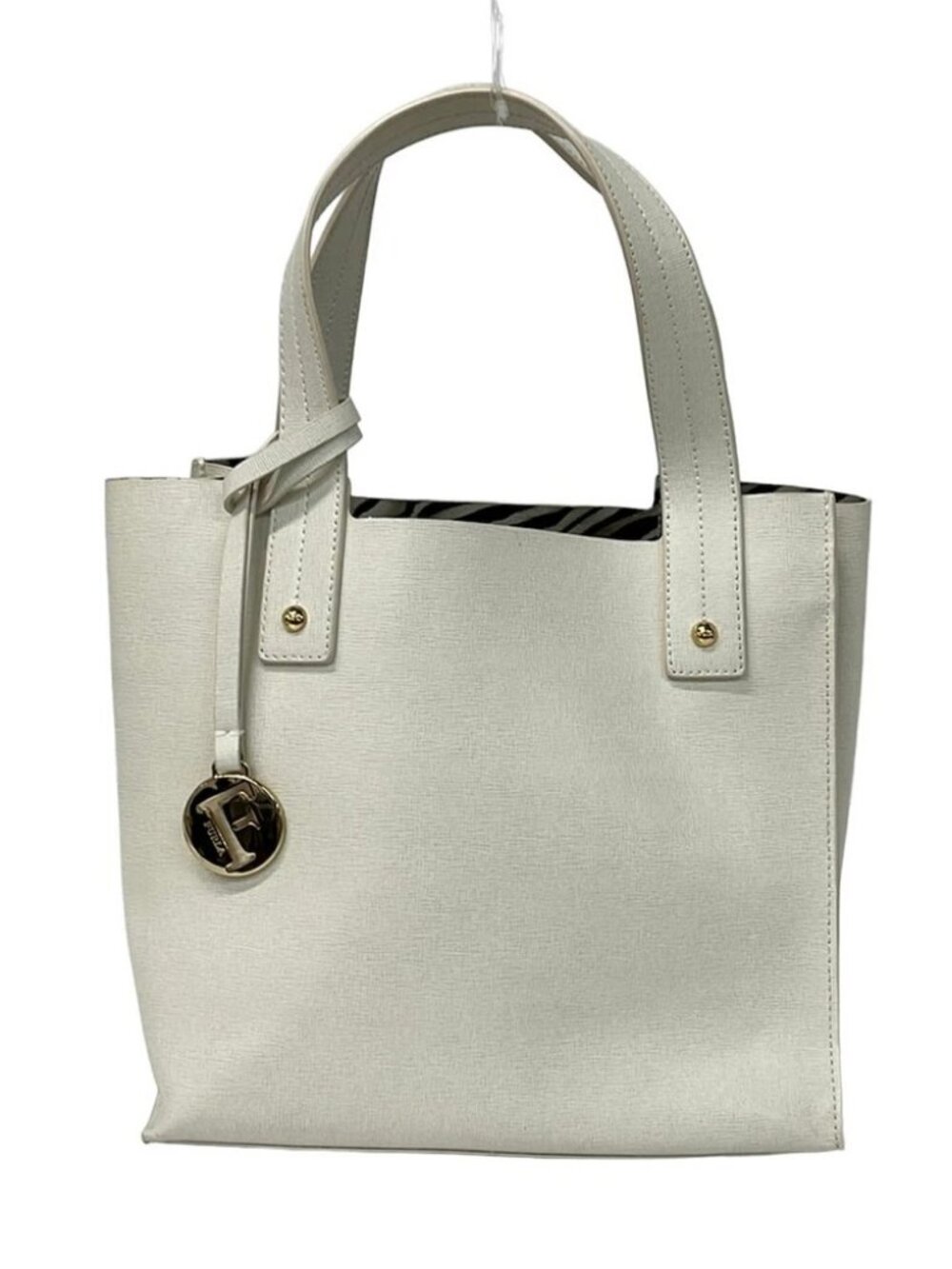 FURLA White Leather Tote Bag